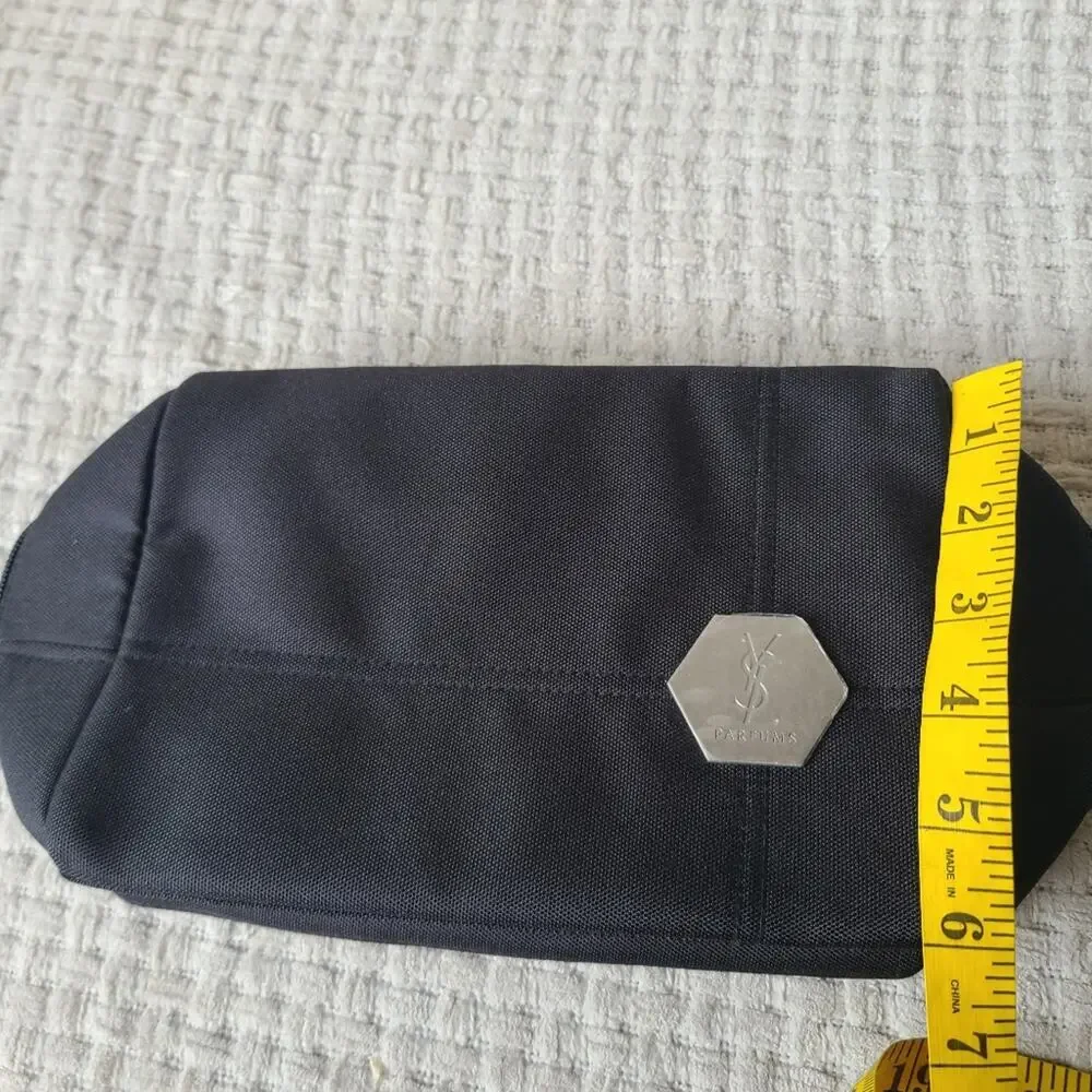 YSL Perfums Black Cosmetic Pouch Bag Travel Bag
